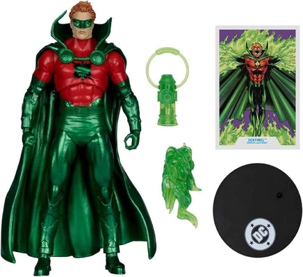 DC Multiverse Green Lantern 7 Inch Action Figure Exclusive - Sentinel (Alan Scott) Red Platinum