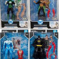 DC Multiverse JLA 7 Inch Action Figure BAF Plastic Man - Set of 4 (BAF Plastic Man with Platinum Aquaman & Green Lantern)