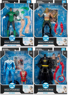 DC Multiverse JLA 7 Inch Action Figure BAF Plastic Man - Set of 4 (Build-A-Figure Plastic Man)