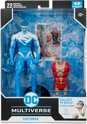 DC Multiverse JLA 7 Inch Action Figure BAF Plastic Man - Superman Blue