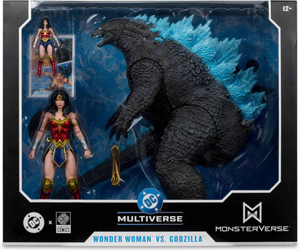 DC Multiverse Justice League vs. Godzilla vs. Kong 7 Inch Scale Action Figure 2-Pack - Wonder Woman vs. Godzilla
