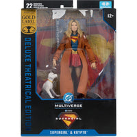 DC Multiverse Supergirl 7 Inch Action Figure Theatrical Edition Exclusive - Supergirl and Krypto Gold Label
