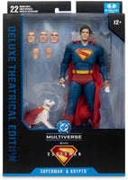 DC Multiverse Superman Movie 7 Inch Action Figure Deluxe - Superman with Krypto