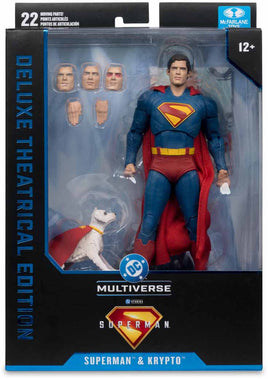 DC Multiverse Superman Movie 7 Inch Action Figure Deluxe - Superman with Krypto