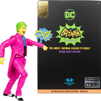 DC Retro Batman 1966 6 Inch Action Figure Exclusive - Black Light Joker Gold Label