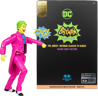 DC Retro Batman 1966 6 Inch Action Figure Exclusive - Black Light Joker Gold Label