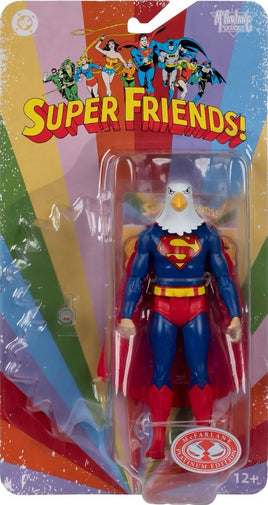 DC Retro Super Friends 6 Inch Action Figure Wave 4 Exclusive - Warpland Superman Red Platinum