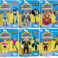 DC Super Powers 4 Inch Action Figure Wave 7 - Set of 6 (Kilowog - Blue Beetle - Brainiac - Batman - Sinestro -Superman)