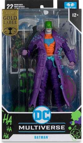 DC Multiverse Dark Knights Death Metal 7 Inch Action Figure Exclusive - Jokerized Batman Gold Label