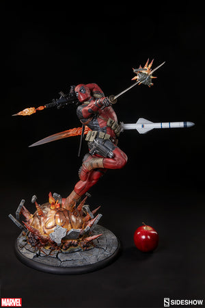 Deadpool 24 Inch Statue Figure Premium Format - Deadpool Heat-Seeker Sideshow 300511