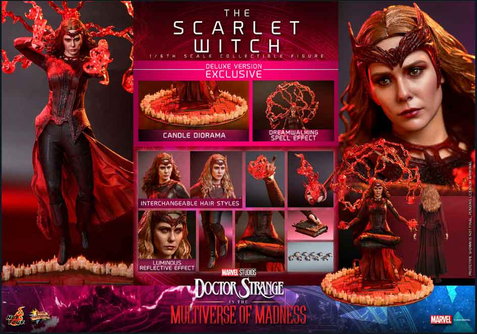 Doctor Strange in the Multiverse of Madness 12 Inch Action Figure 1/6 Scale Deluxe - Scarlet Witch Hot Toys 9111212