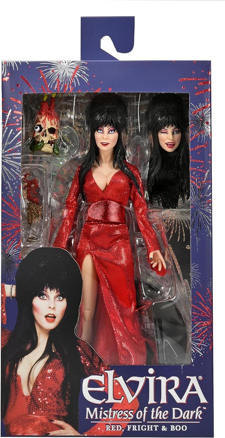 Elvira Mistress of the Dark 8 Inch Action Figure Clothed Series - Elvi |  cmdstore.com