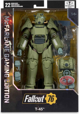 Fallout 76 7 Inch Action Figure Exclusive - T-45 Military Armor Red Platinum