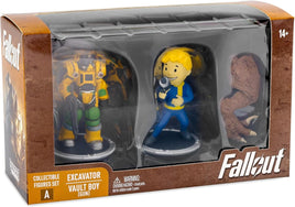 Fallout 3 Inch Mini Figure BAF Deathclaw 2-Pack - Excavator and Vault Boy (Gun)
