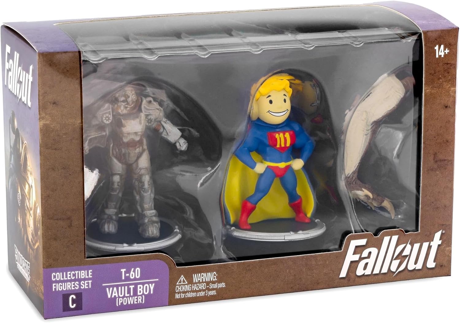 Fallout 3 Inch Mini Figure BAF Deathclaw 2-Pack - T-60 and Vault