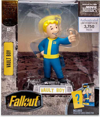 Fallout 6 Inch Static Figure Movie Maniacs - Vault Boy Gold Label