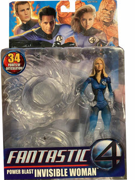Fantastic Four 6 Inch Action Figure - Power Blast Invisible Woman With Base