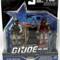 G.I. Joe 50th Anniversary 3.75 Inch Figure 2-Pack Wave 3 Exclusive - Troop Build Up (Steel Brigade vs Iron Grenadier)