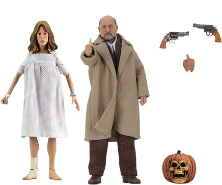 Halloween 2 8 Inch Action Figure Retro Clothed Series - Doctor Loomis and Laurie Strode