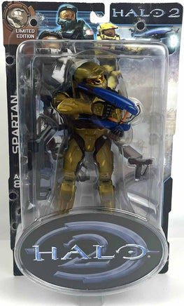Halo 2 7 Inch Action Figure Limited Edition - Gold / Tan Spartan with Sniper Rifle, Plasma Rifle and Magnum Pistol