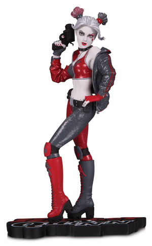 Harley Quinn Red White & Black 7 Inch Statue Figure Comic Series - Harley Quinn by Joshua Middleton