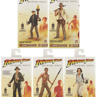Indiana Jones 6 Inch Action Figure Wave 2 - Set of 5 (3x Jones - Short Round - Shaw)