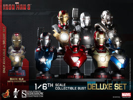 Iron Man 3 4.5 Inch Bust Statue 1/6 Scale - Set of 8 Hot Toys