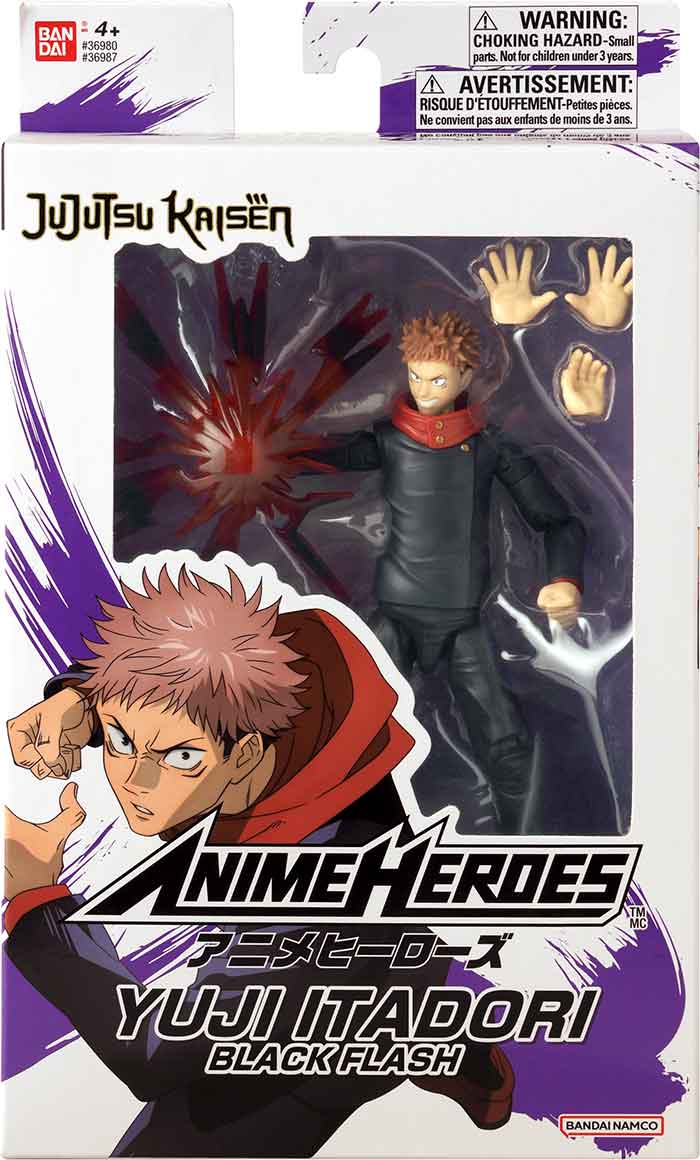 Jujutsu Kaisen 6 Inch Action Figure Anime Heroes - Yuji Itadori Black Flash