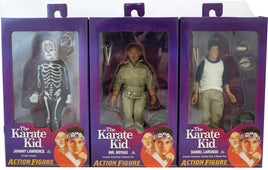 Karate Kid 8 Inch Action Figure Retro Clothed Series - Set of 3 (Johnny - Miyagi - Daniel)