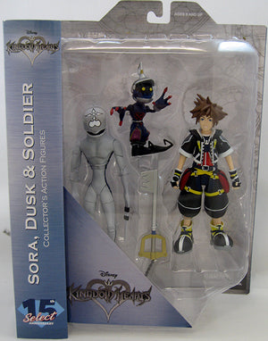 Kingdom Hearts 4 to 7 Inch Action Figure Select Series - Sora with Dusk & Soldier