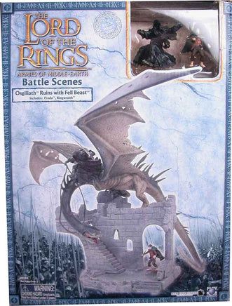 Lord of the Rings Armies of the Middle-Earth Battle Scenes 2 Inch Scale Playset - Osgiliath Ruins with Fell Beast