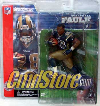 MARSHALL FAULK NO HELMET VARIANT NFL Sports Pick McFarlane Football Figure Series 2