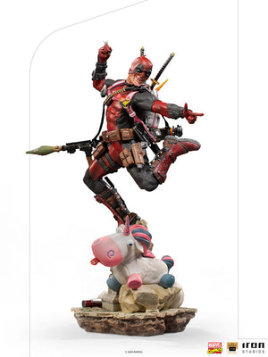 Marvel 1:10 Art Scale Series X-Men 10 Inch Statue Figure Battle Diorama - Deadpool Deluxe Iron Studios 906738