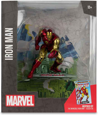 Marvel Collectible 7 Inch Statue Figure 1/10 Sale Posed Scene - Iron Man (The Invincible Iron Man #126)