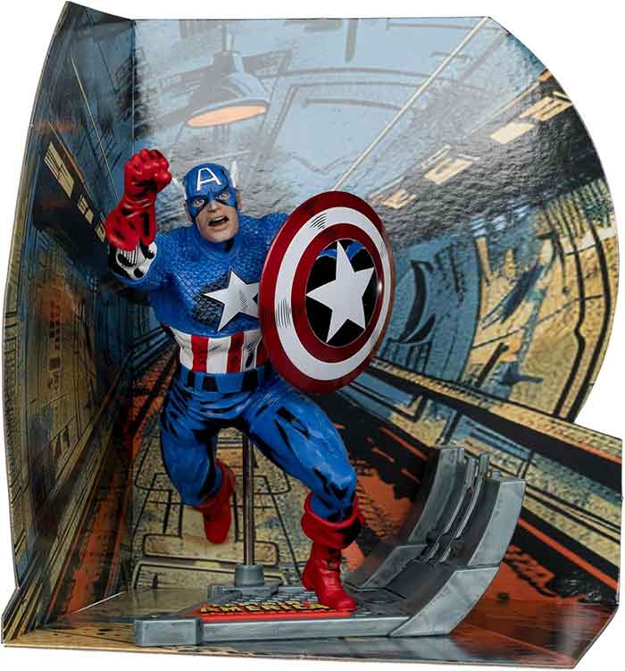 Marvel Collectible 7 Inch Statue Figure 1/10 Scale Posed Scene - Capta ...