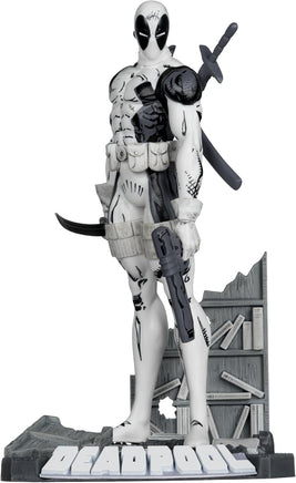 Marvel Collectible 7 Inch Statue Figure 1/10 Scale Posed Scene Exclusive - Deadpool (Line Art) Gold Label