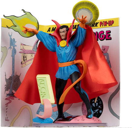 Marvel Collectible 1/10 Scale 7 Inch Statue Figure Posed Scene Exclusive - Doctor Strange (Strange Tales #128) Red Platinum