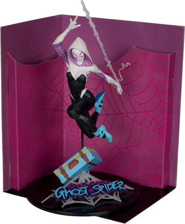 Marvel Collectible 7 Inch Statue Figure 1/10 Scale Posed Scene Exclusive - Ghost Spider Gold Label