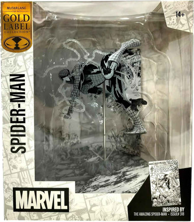 Marvel Collectible 1/10 Scale 7 Inch Statue Figure Posed Scene Exclusive - Spider-Man (Amazing Spider-Man #318) Gold Label