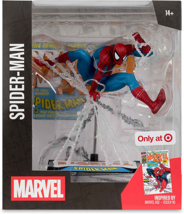 Marvel Collectible 1/10 Scale 7 Inch Statue Figure Posed Scene - Spider-Man (Marvel Age)