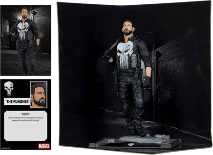 Marvel Collectible 1/10 Scale 7 Inch Statue Figure Posed Scene - The Punisher (TV and Movie Version)