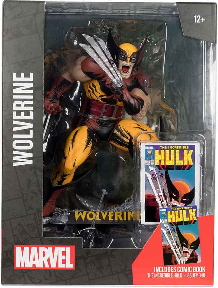 Marvel Collectible 12 Inch Statue Figure 1/6 Scale Posed Scene - Wolverine (The Incredible Hulk #340)