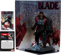Marvel Collectible 12 Inch Statue Figure 1/6 Scale Posed - Blade Red Platinum