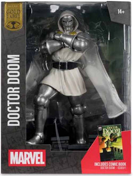 Marvel Collectible 12 Inch Statue Figure 1/6 Scale Posed Exclusive - White Doctor Doom Gold Label