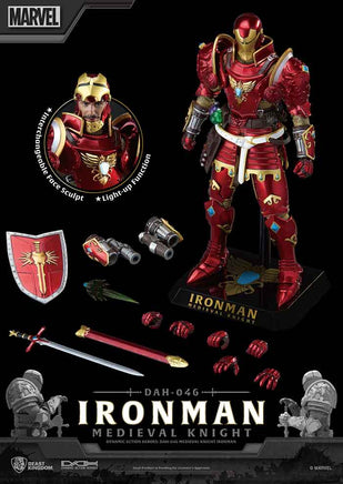 Marvel Iron Man 8 Inch Action Figure Dynamic 8-ction - Medieval Knight Iron Man DAH-046