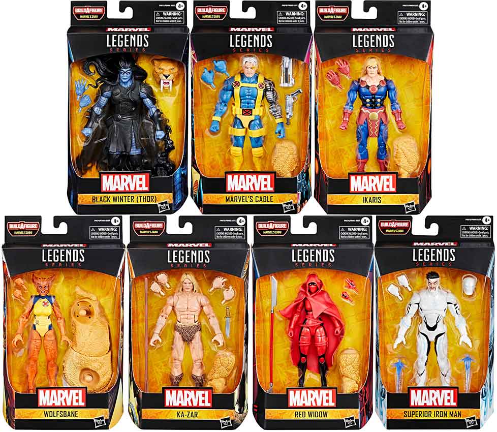 Marvel Legends 6 Inch Action Figure BAF Zabu - Set of 7
