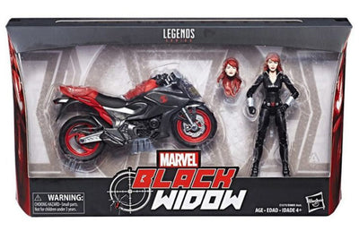 Marvel Legends Infinite 6 Inch Action Figure Riders Series - Black Widow with Motorcycle