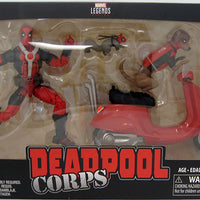 Marvel Legends Infinite 6 Inch Action Figure & Vehicle Set Riders Series - Deadpool Corps with Scooter