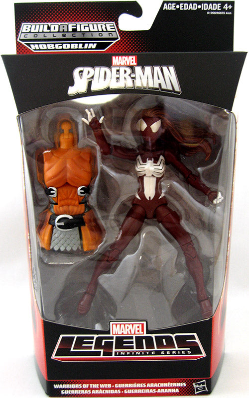 Marvel Legends Spider Man 6 Inch Action Figure BAF Hobgoblin Spider Woman Shelf Wear Packaging