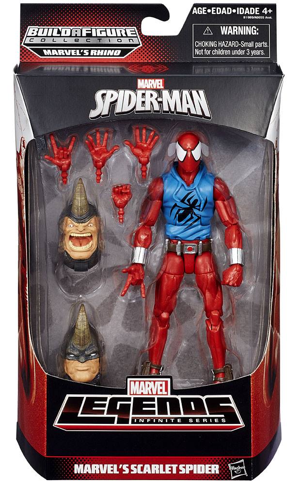 Marvel Legends Spider-Man 6 Inch Action Figure Rhino Series - Scarlet Spider